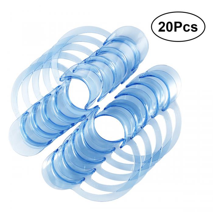 100 Stücke Wangenhalter Mundöffner für Zahnpflege und Party Spiel L (blau)
