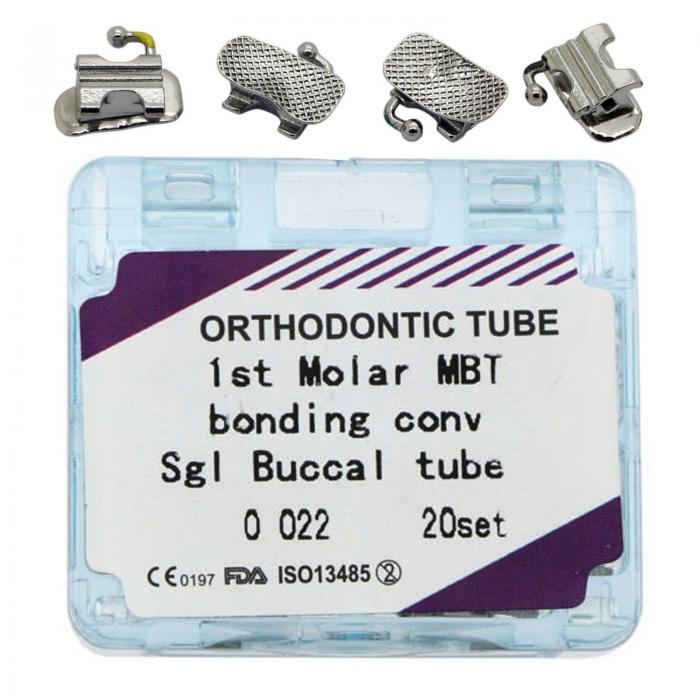 80Stücke/Box Dental Kieferorthopädische Konvertierbar Bukkal Rohr Bindung MBT 0.022 1st Molar