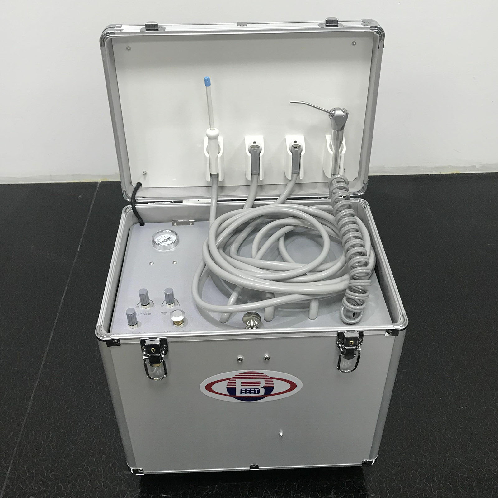 Best® BD402A Tragbare Dentalturbine Einheit (Kompressor + Saugeinheit + Triplexspritze)