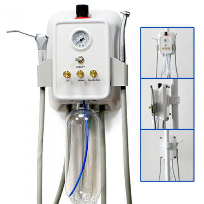 Tragbare Dental-Turbineneinheit An der Wand montiert +3-Wege-Spritzen +Luftkompressor-Anschluss