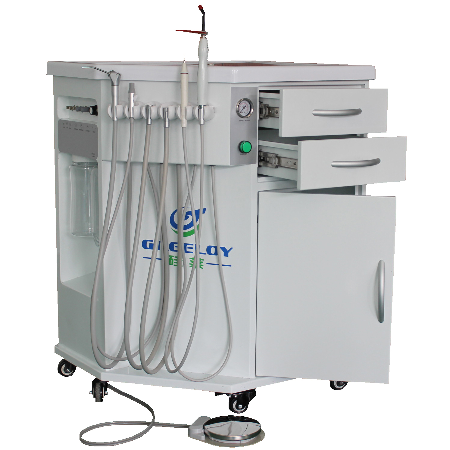 Greeloy® GU-P212 Einbau-Polymerisationslampe Zahnsteinentferner Ultraschall 3 in 1 Mobile Dentaleinheit