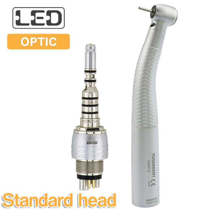 YUSENDENT® COXO CX207-GK-PQ Zahnarzt LED Glasfaser Turbine handstück mit KAVO Schnellkupplung