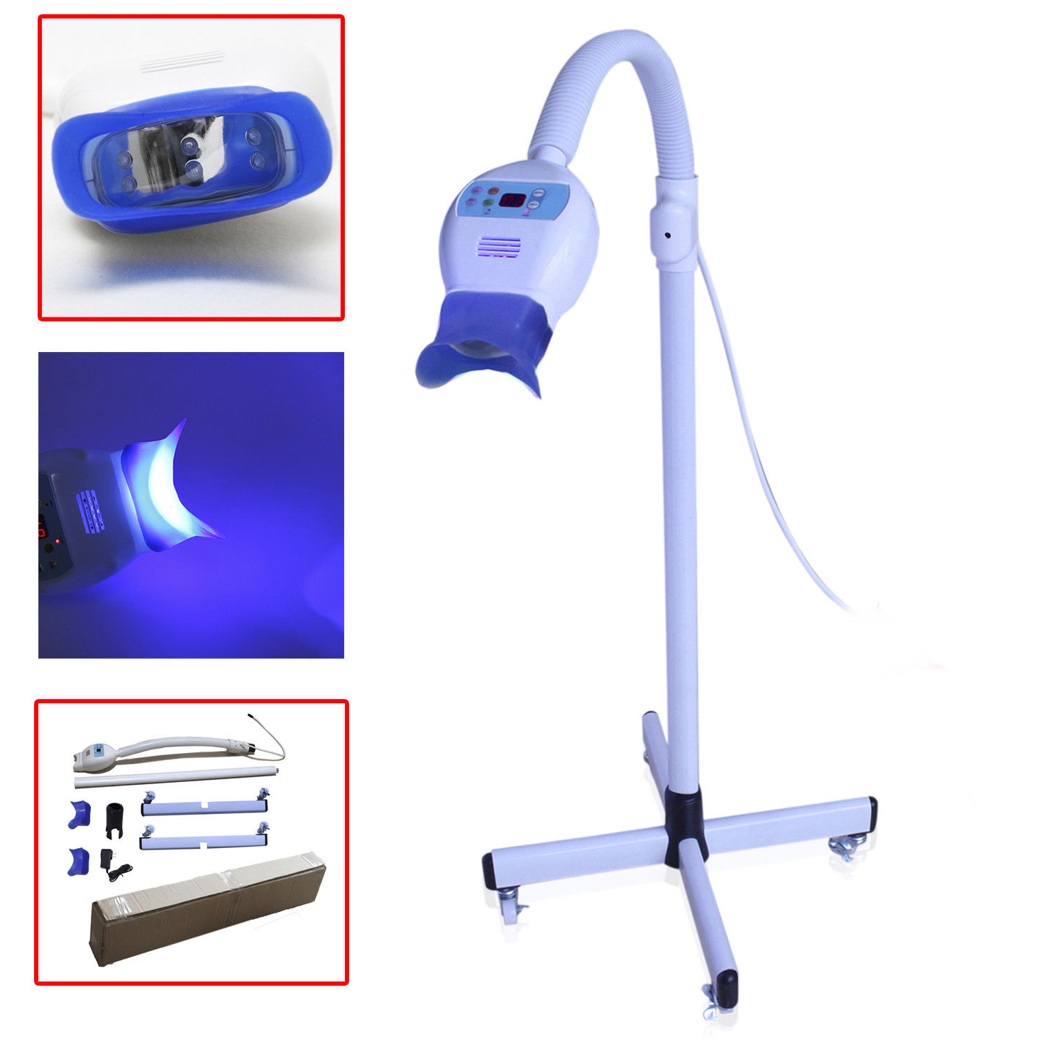 Mobile Zahn LED Bleaching Lampe Bleichbeschleuniger mit Rad