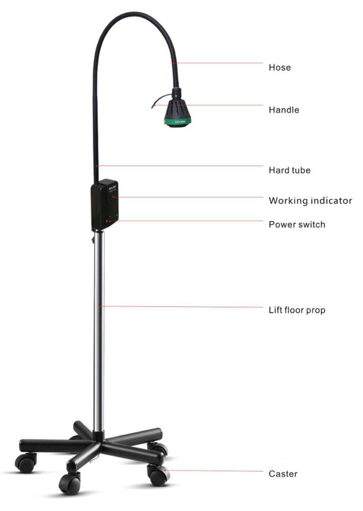 KWS 35W Halogen Bodenstütze Untersuchungsleuchte KD-200-35W