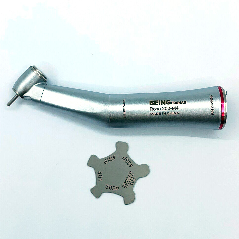BEING 45°1:5 Glasfaser Rotes Winkelstück Zahnarzt LED Chirurgische Handstück