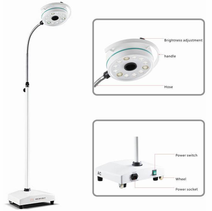 KWS® KD-2012D-3 Medizinische Chirurgische LED Schattenlose Lampe (Grundtyp, Stehtyp)