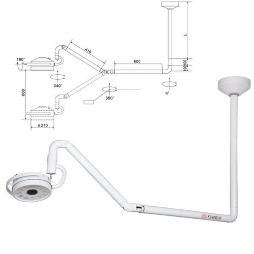 KWS® KD-202D-3C 36W OP-Leuchte Deckenlampen Zahnarztpraxis Deckenbeleuchtung