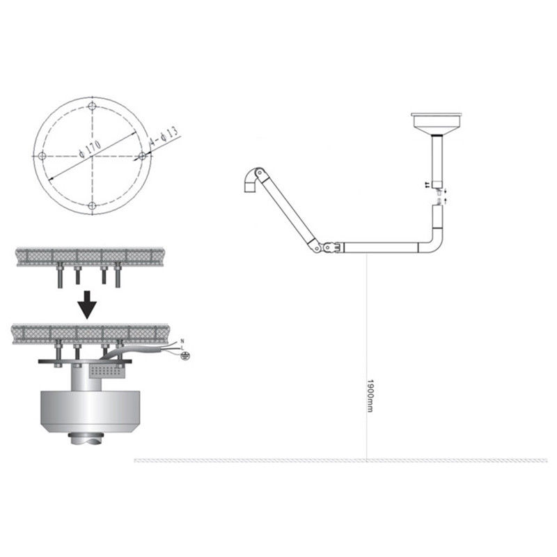 KWS® KD-202D-3C 36W OP-Leuchte Deckenlampen Zahnarztpraxis Deckenbeleuchtung