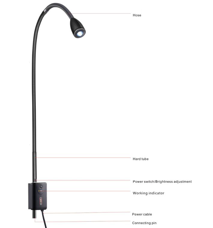3W LED Hochhelle medizinische Untersuchungsleuchte für Dental Beleuchtung KWS KD-2003W-3