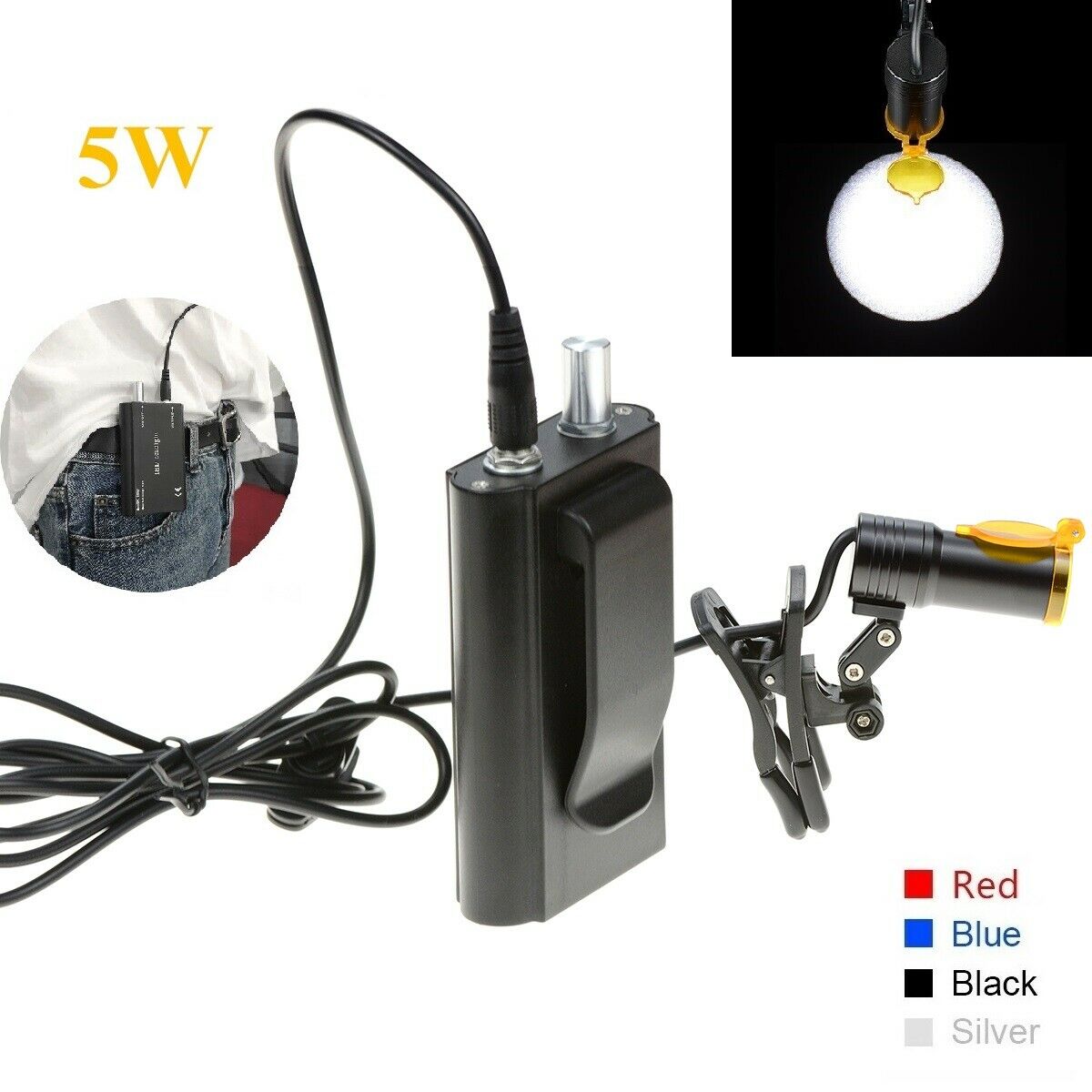 5W LED Zahnheilkunde Scheinwerfer Clip-On Typ mit Filter