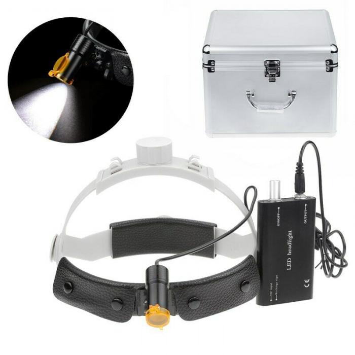 5W LED Dental Medical Scheinwerfer mit Filterkopfbügelscheinwerfer + Aluminiumbox