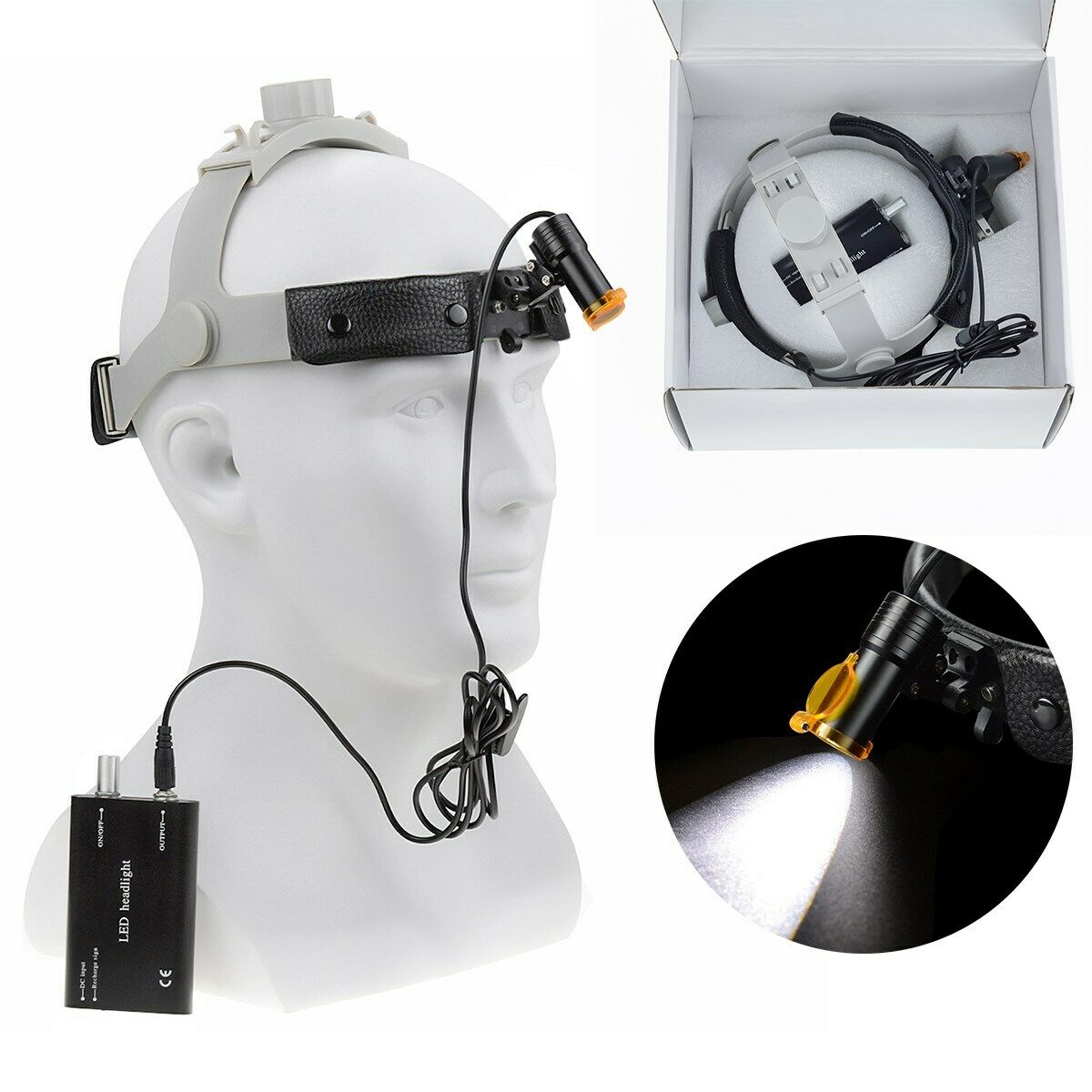 5W LED Dental Medical Head Light w/ Filter Headband Headlamp ENT Oral Gynecology
