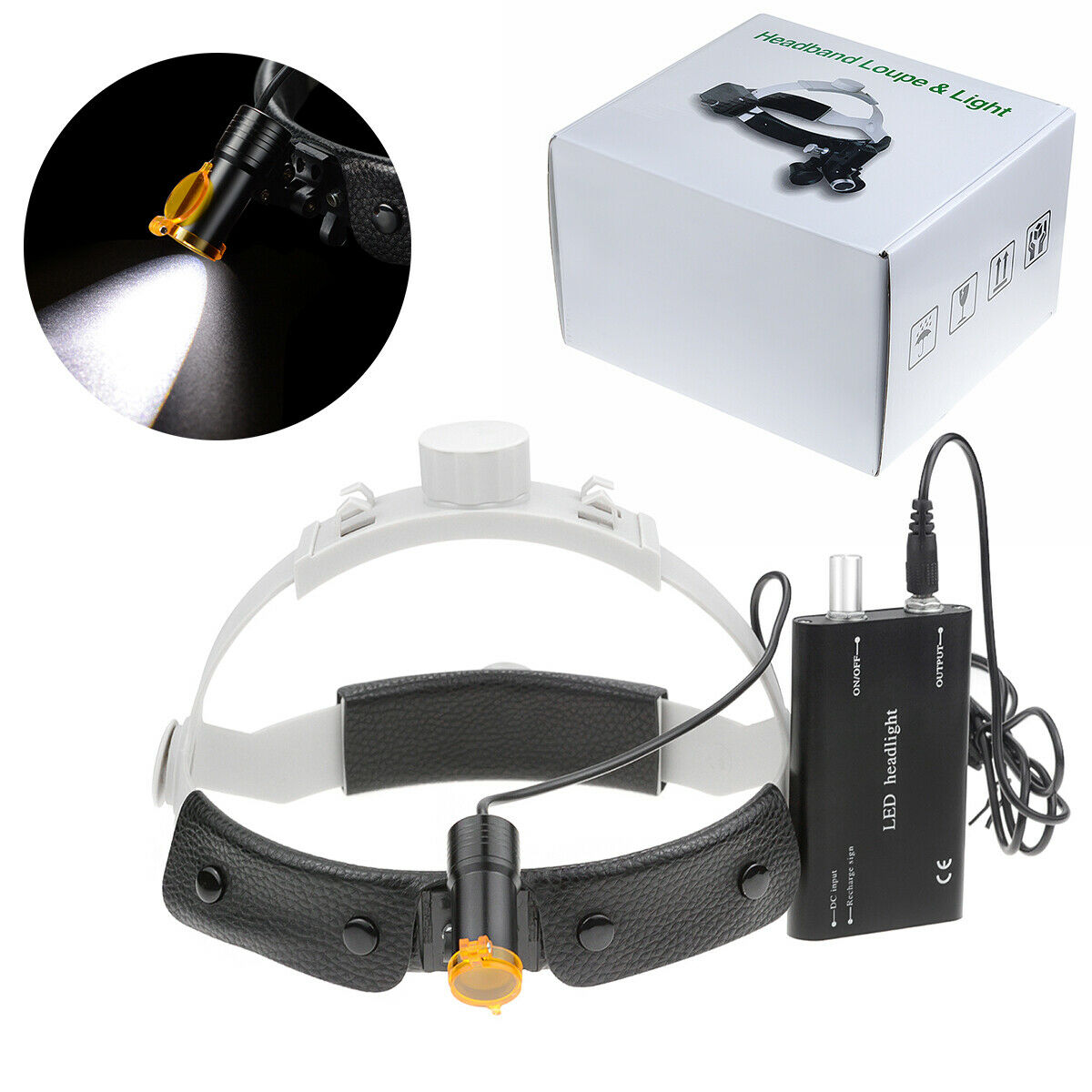 5W LED Dental Medical Head Light w/ Filter Headband Headlamp ENT Oral Gynecology