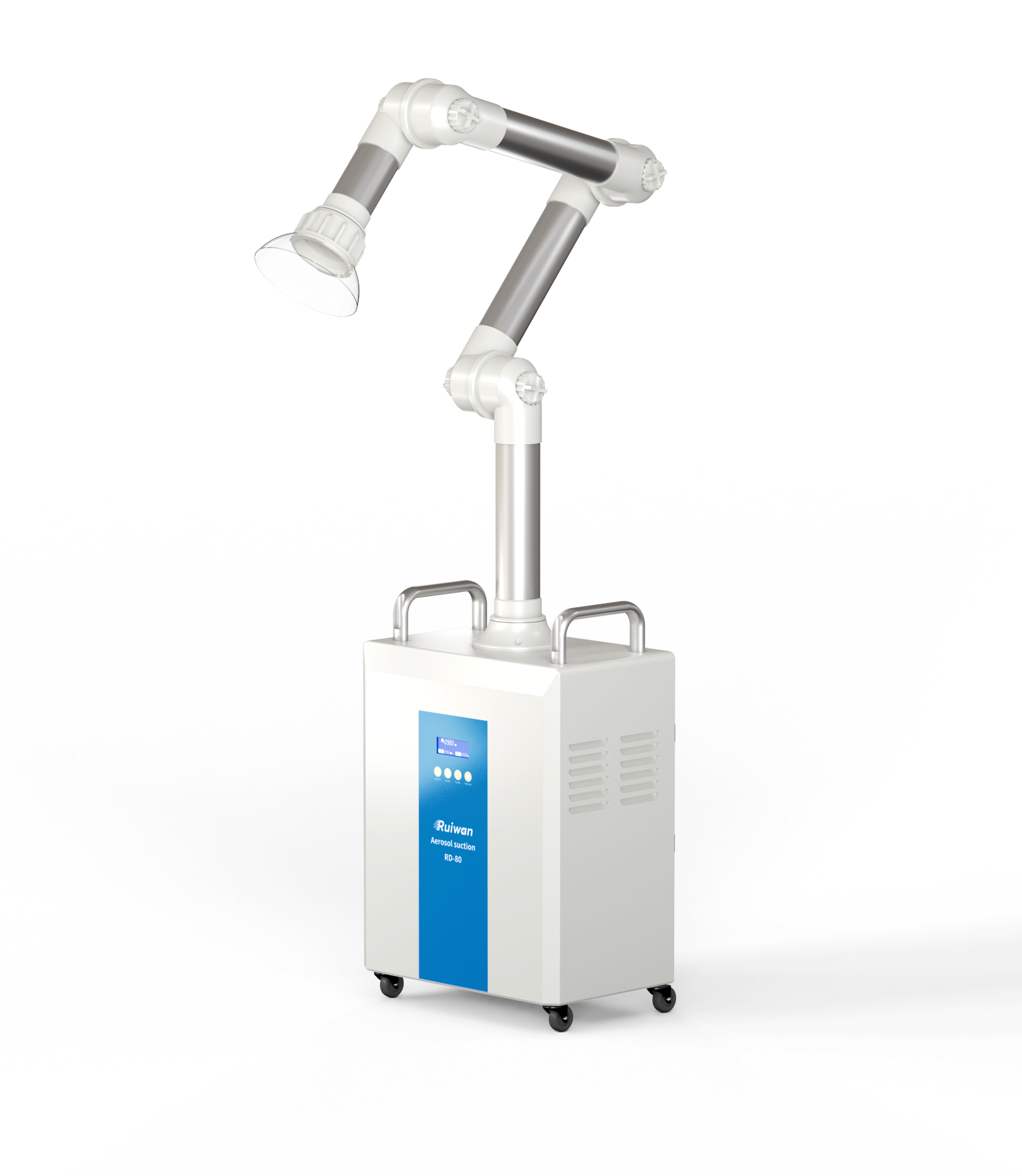 RUIWAN RD80 Extraorales Aerosol Zahnsaugsystem Externer Vakuumsauger 4 Filter Schicht + 2 UV-Lampen + Plasma