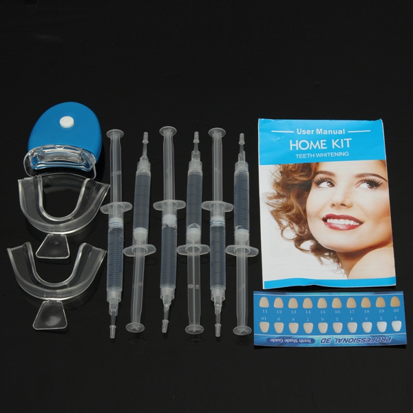 Zahnaufhellung kit bleaching gel + zahnschale + mini bleaching lampe + zahnschattenführung