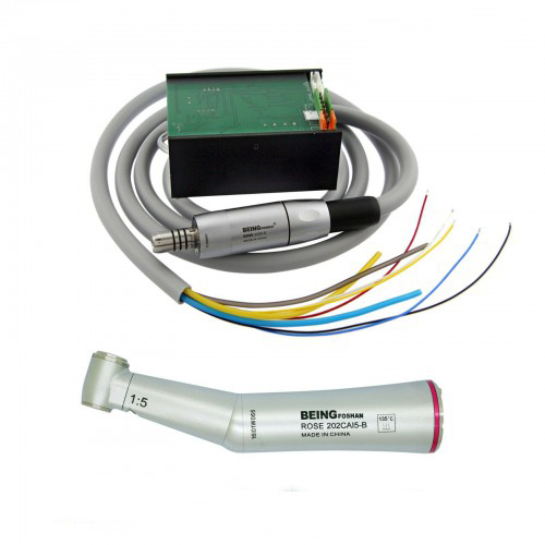 BEING Rose4000 Electric Bürstenloser Mikromotor + Rose 202CAI5-B Faseroptik 1:5 Winkelstücke Handstück