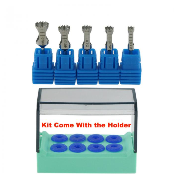 5Pcs/Kit Trephine Zahnimplanatat Chirurgie Knochentransplantationsbohrer Chirurgischer Bohrer & Halter