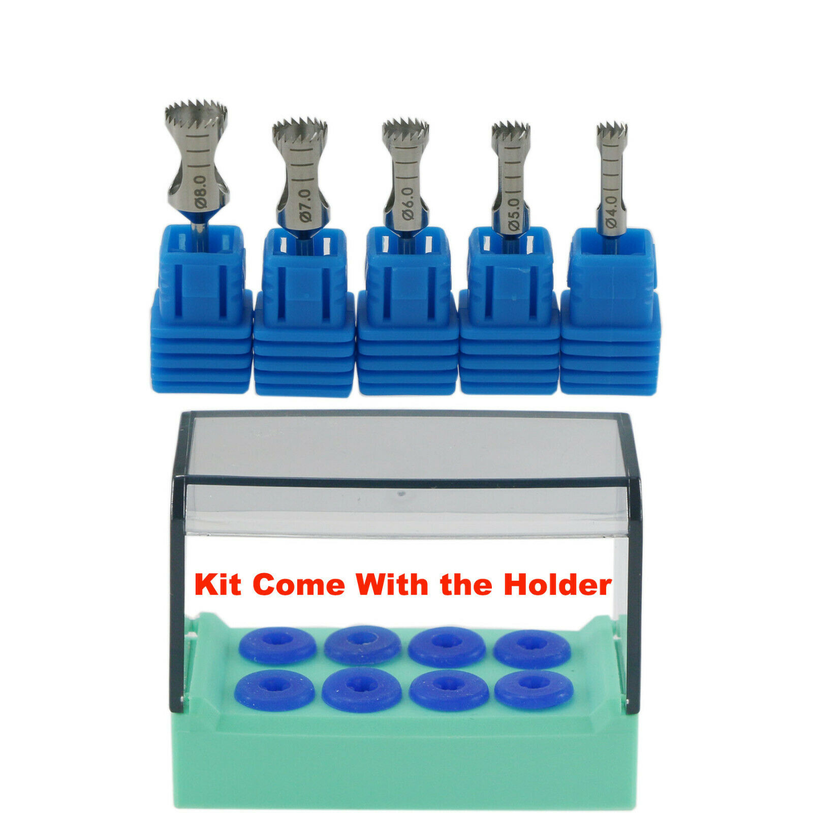 5Pcs/Kit Trephine Zahnimplanatat Chirurgie Knochentransplantationsbohrer Chirurgischer Bohrer & Halter