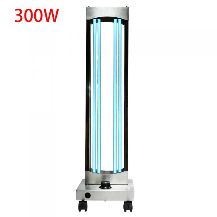 300W UV-Ozon-Sterilisator Keimtötende Lampe UVC-Lichtwagen Edelstahl mit Radarsensoren