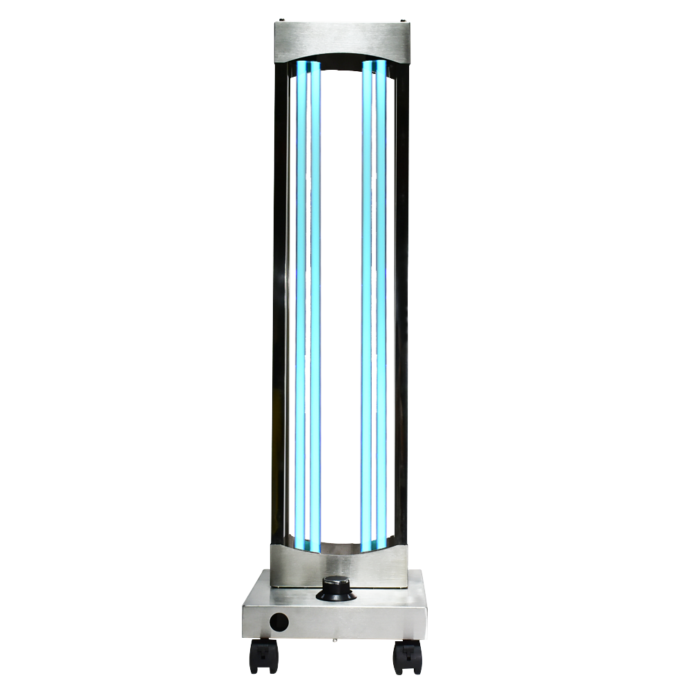300W UV-Ozon-Sterilisator Keimtötende Lampe UVC-Lichtwagen Edelstahl mit Radarsensoren