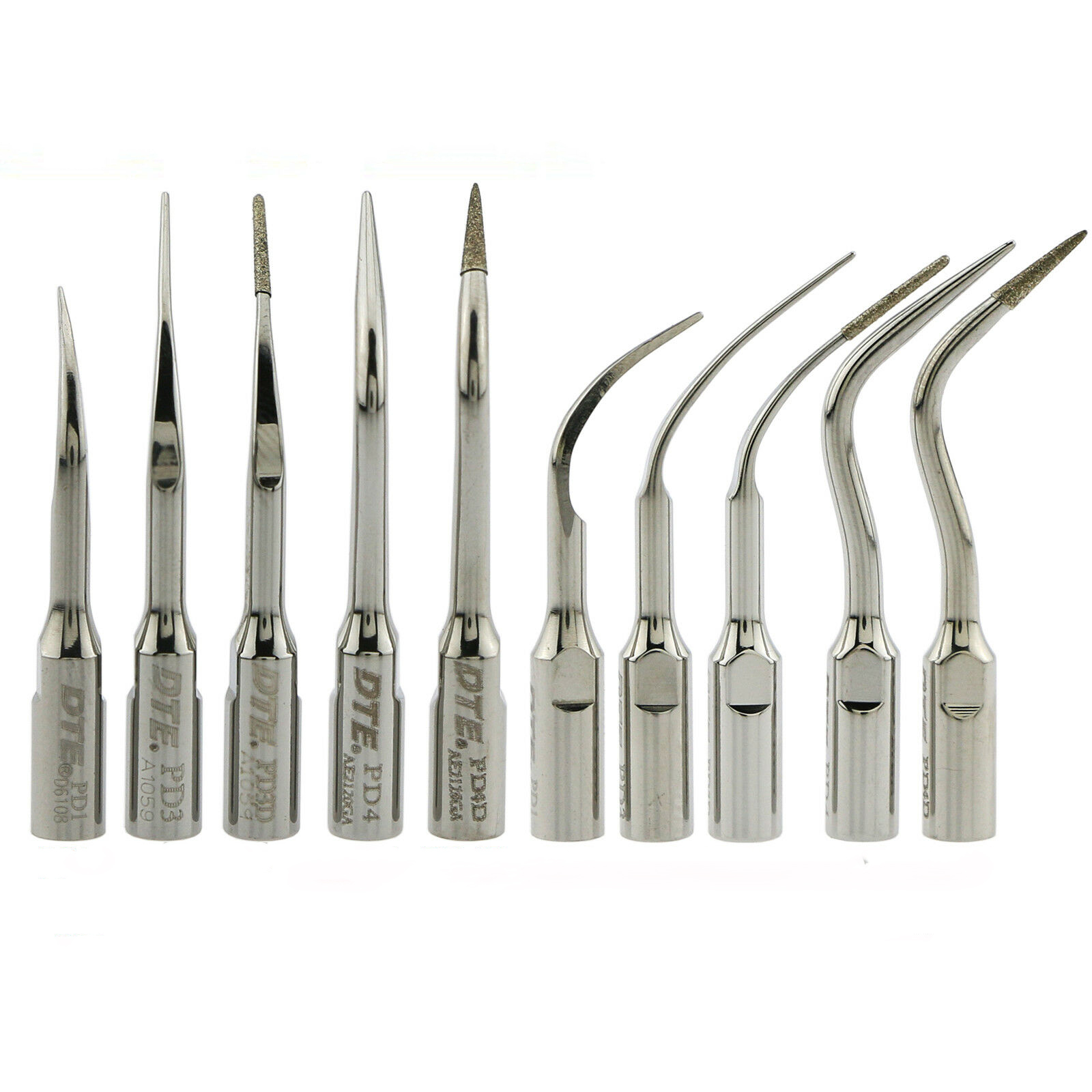 10 Stück Woodpecker DTE PD1/PD3/PD4/PD3D/PD4D UltraschallScaler Spitze Kompatibel mit Satelec NSK