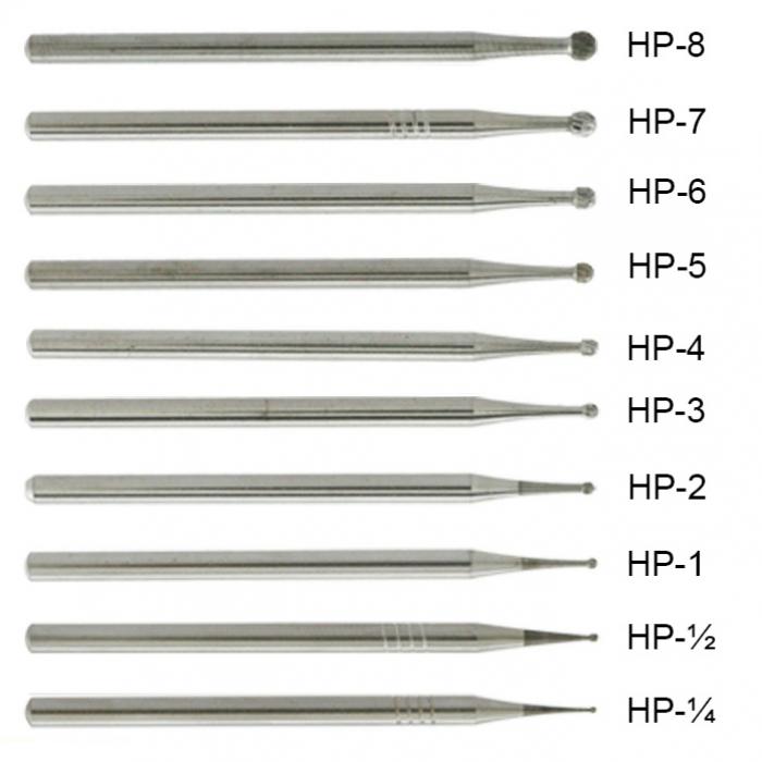10 Stück WaveDental Handstück-Schaft(HP) Hartmetallbohrer Zahnmedizin HP 1/4 1/2 1 2 3 4 5 6 7 8 10# Runden Zahnbohrer