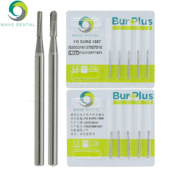 10 Stück FG SURG 1557 1558 FG-Schaft Hartmetallbohrer Zahnmedizin Kuppelspalt Zahnbohrer