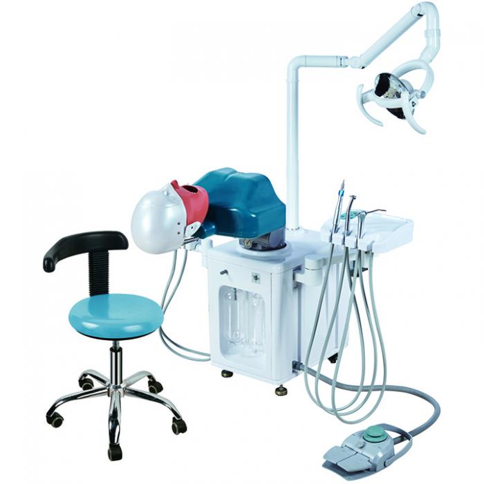 Jingle JG-A2 Phantomkopf Zahnmedizin-Patientensimulator Mit Zahnarzthocker und Zahnlampe