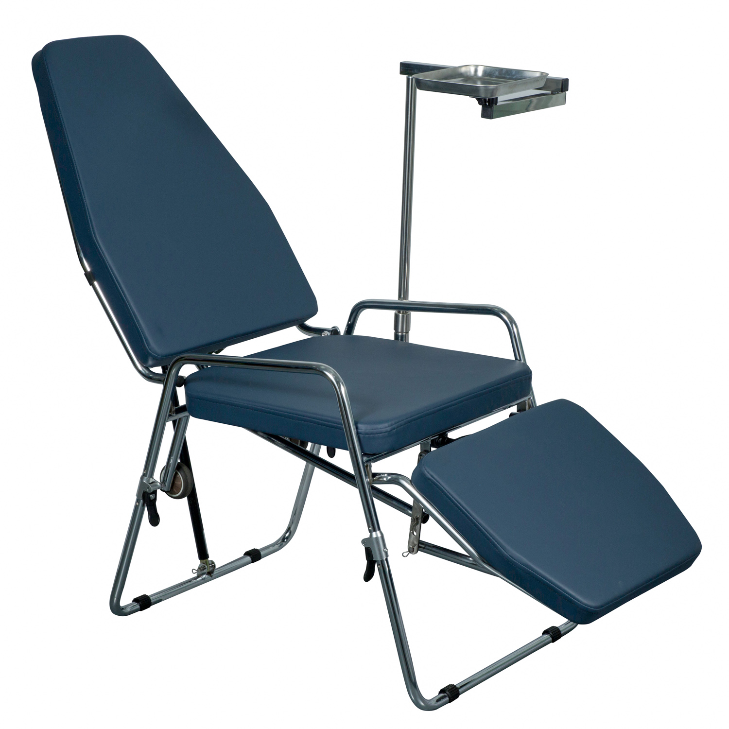 Greeloy GU-P101 Tragbare Zahnarztstühle Edelstahlrahmen Instrumententablett mit schwarzem Rucksack