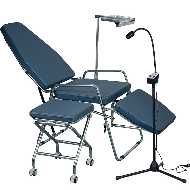 Greeloy GU-P101 Foldable Dental Chair + Greeloy GU-P102 Dental Folding Operating Light + Greeloy GU-P103 Portable Foldin