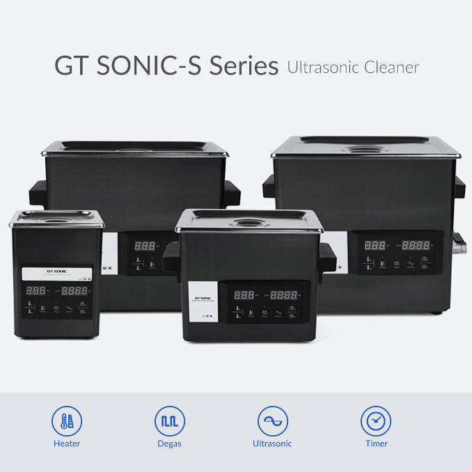 GT SONIC S-Series Touch-Panel ultraschallreiniger 2-9L(liter) 50-200W mit Heißwasserreinigung