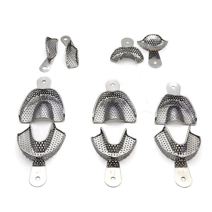 2Stk. / Packung Dental Edelstahl Abformlöffel Abdrucklöffel (Obere und untere L M S Anterior Lateral)