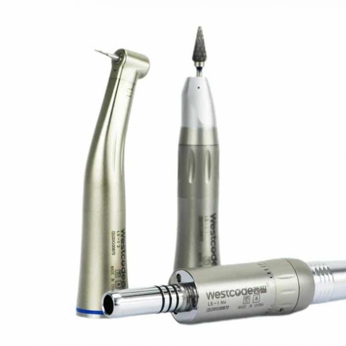 Westcode M-L530 Blau Winkelstück + Gerades Handstück + E-Typ Luftmotor Kit mit Internem Wasserspray