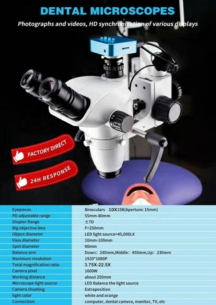 Dentalmikroskope für zahnärztliche Wurzelkanaltherapie mit Kamera + Zahnarzt Trolley