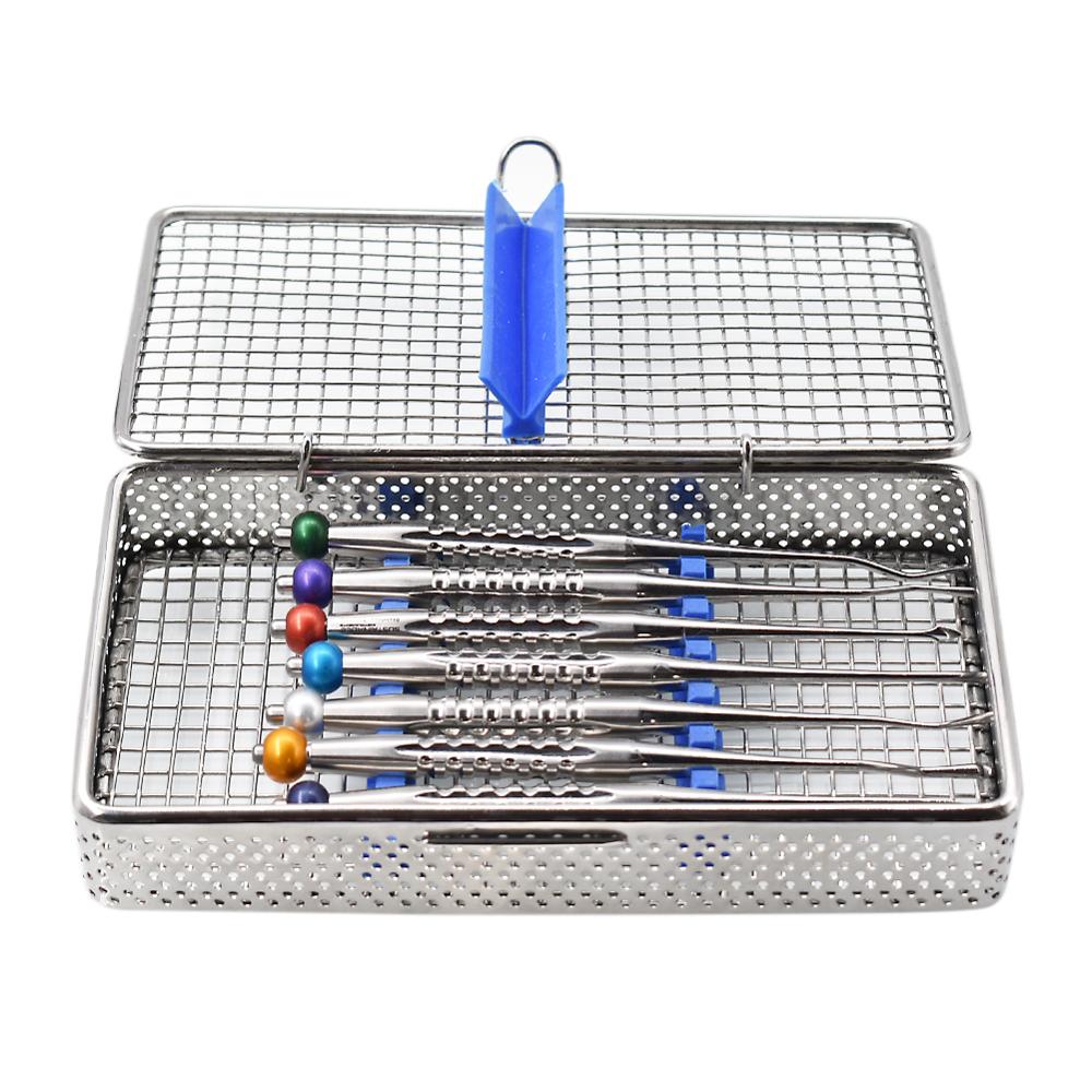 7 Stk./Set Instrument zur Extraktion Wurzelheber Minimalinvasive Zahnextraktion Werkzeuge Mit Desinfektionsbox