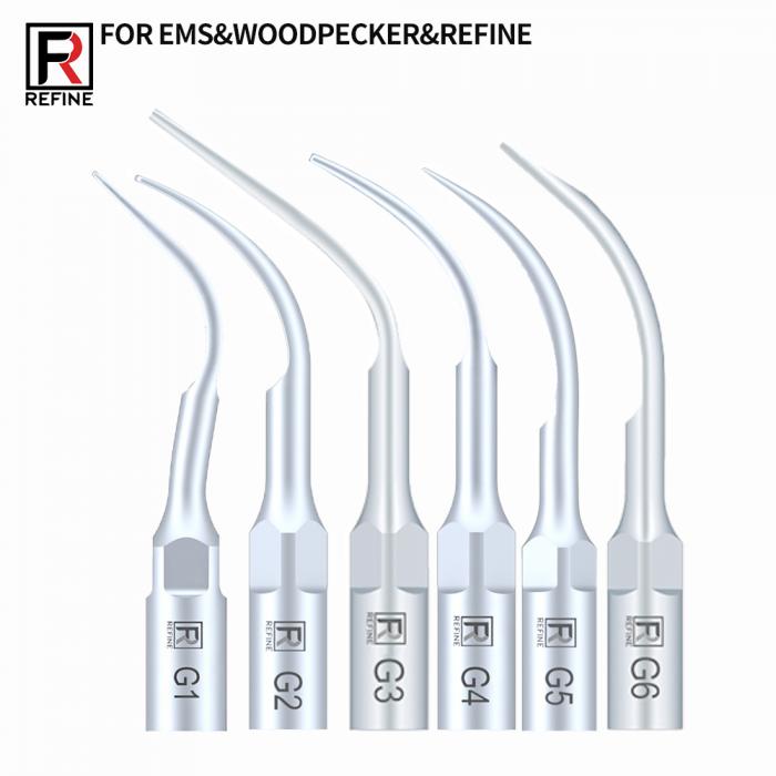10 Stücke Refine® Piezo Spitzen für Prophylaxe G1 G2 G3 G4 G5 G6 GD1 GD2 GD3 GD4 GD5 GD6 (Kompatibel Mit Woodpecker EMS)