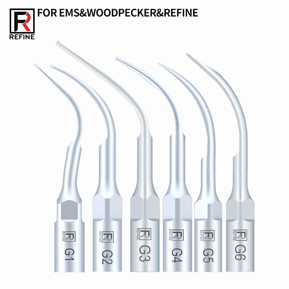 10 Stücke Refine® Piezo Spitzen für Prophylaxe G1 G2 G3 G4 G5 G6 GD1 GD2 GD3 GD4 GD5 GD6 (Kompatibel Mit Woodpecker EMS)