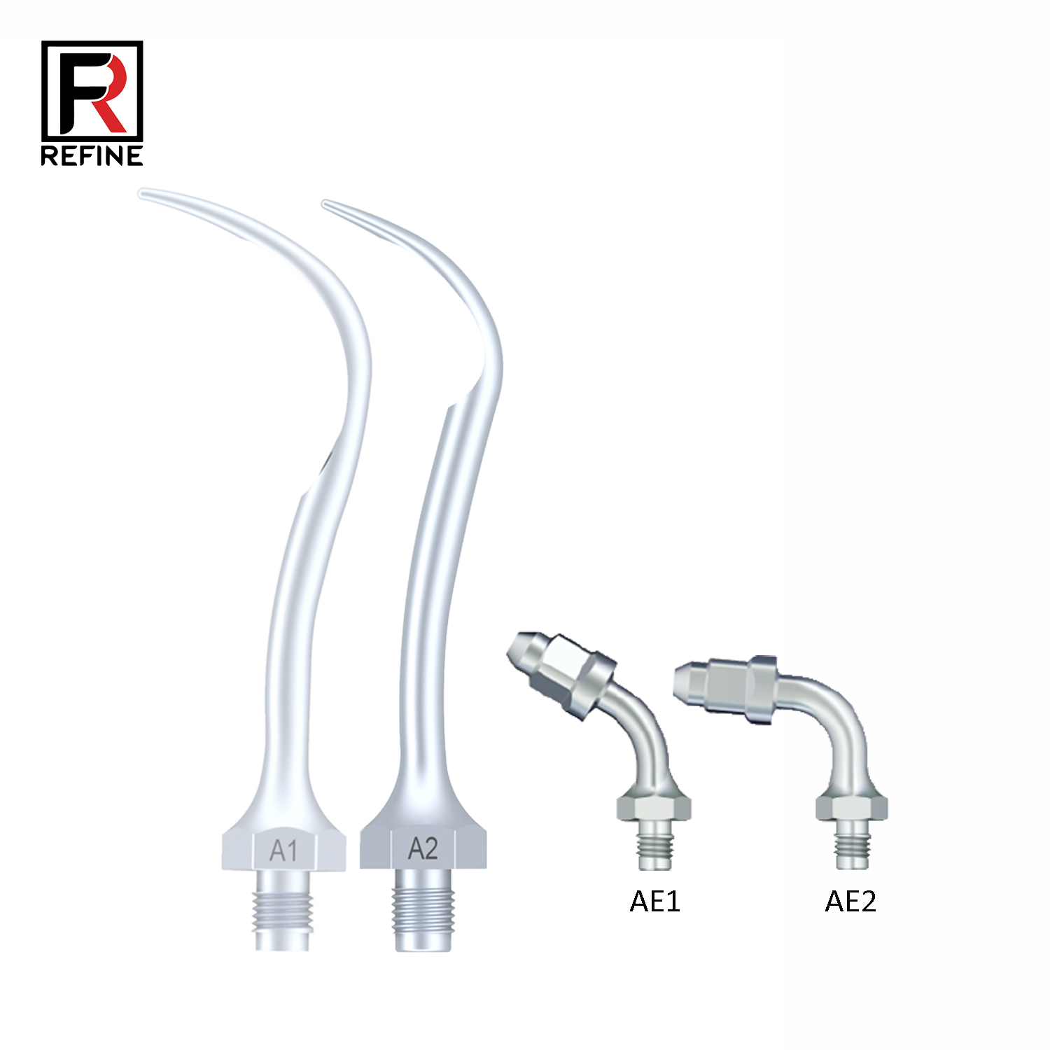 10 Stücke Refine® Ultraschall Scaler Piezo Spitzen A1 A2 AE1 AE2 Kompatibel mit Amdent LM
