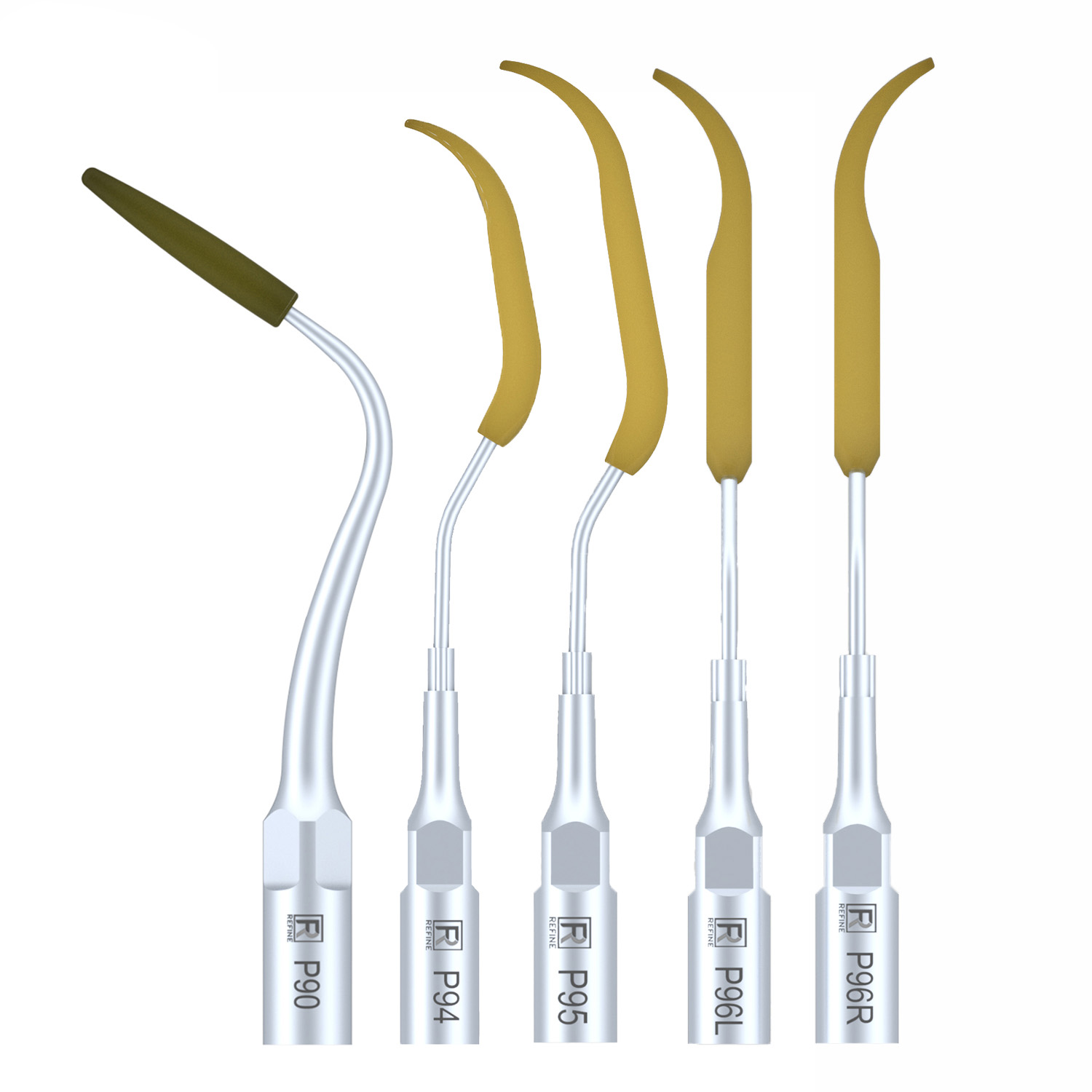 5 Stück Refine® Ultraschall Piezo Spitzen für Implantatreinigung P90 P94 P95 P96L P96R (Kompatible mit REFINE EMS MECTRON Woodpeaker)