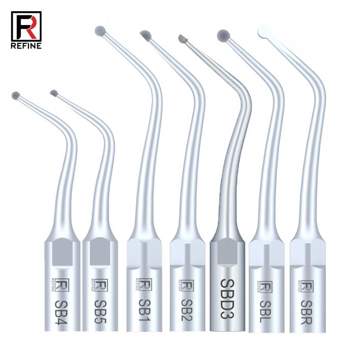 5 Stücke Refine® Ultraschall Scaler Spitzen für Restauration SB1 SB2 SB3 SB4 SB5 SBR SBL Kompatibel EMS Woodpecker