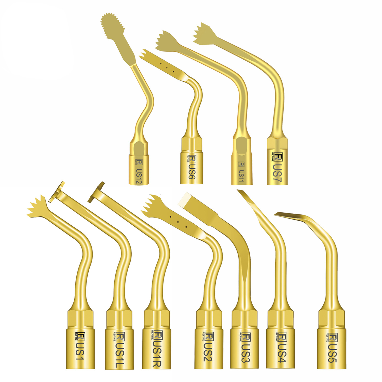 1 Stücke Refine® Piezosurgery Osteotomie Knochenschneiden Spitzen US1 US1L US1R US2 US3 US4 US5 US6 US7 US11 US12 (Kompatibel Mit Mectron Woodpecker)