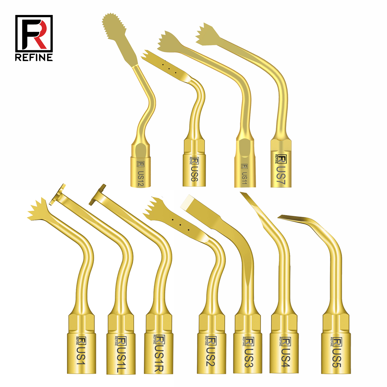 1 Stücke Refine® Piezosurgery Osteotomie Knochenschneiden Spitzen US1 US1L US1R US2 US3 US4 US5 US6 US7 US11 US12 (Kompatibel Mit Mectron Woodpecker)