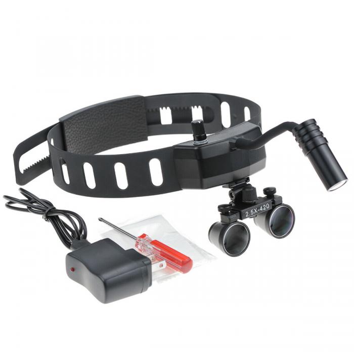 YUYO 5W LED Chirurgischer Scheinwerfer + 2.5X Zahnmedizinische Binokularlupen