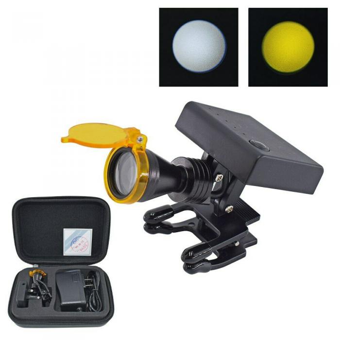 Dental 5W LED Kabellos Clip-on Scheinwerfer mit Optischem Filter