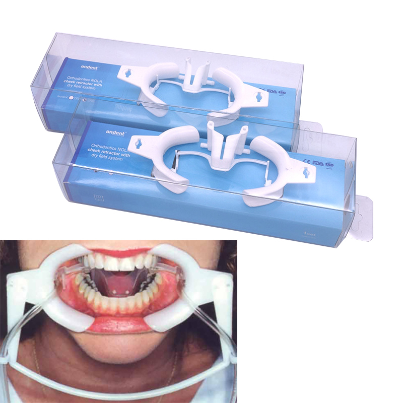 1 Stk. Dental Mundöffner mit Speichelsaugrohr (Zahnbleaching wangenretraktor)