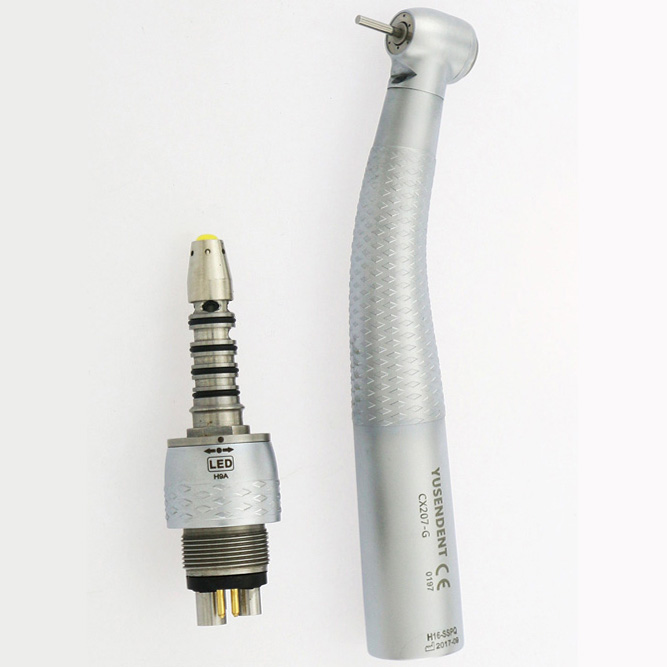 YUSENDENT® CX207-GS-PQ LED Glasfaser Dentalturbine Handstück mit Sirona Schnellkupplung