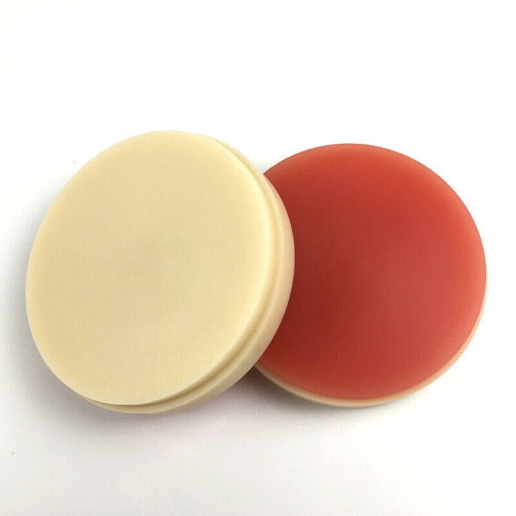 5 Stück PMMA Ronden OD98*25mm Zweifarbig A2+Rosa PMMA Fräsrohlinge (für Wieland CAD/CAM Fräsmaschine)