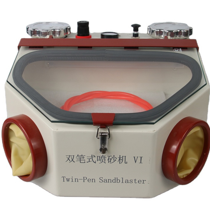 LZ LZ-VI Dental Sandstrahlgeräte mit Twin-Stift + 2 Strahltanks + LED-Licht