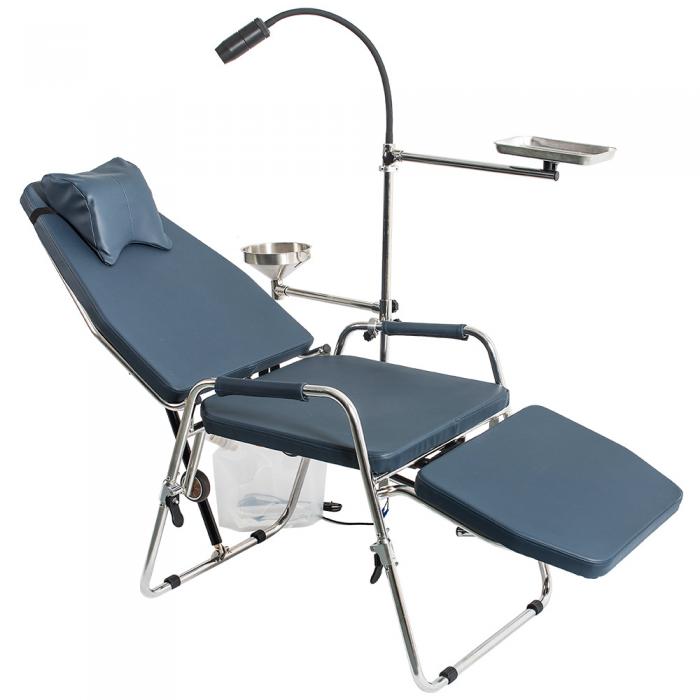 Greeloy GU-P101 Tragbare Zahnarztstühle Edelstahlrahmen Instrumententablett mit schwarzem Rucksack