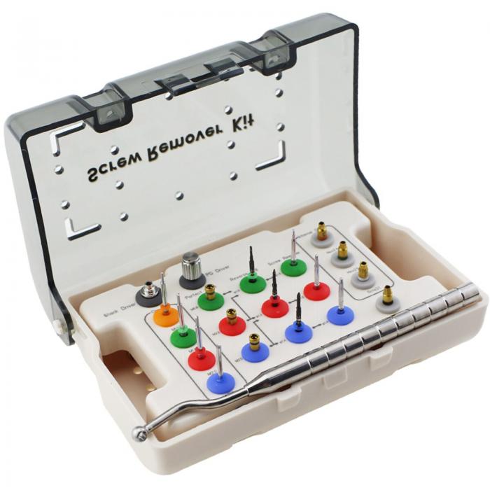 Extraktionsset für implantat gebrochene Schraube (Instrumentarium zur Entfernung von Schrauben)
